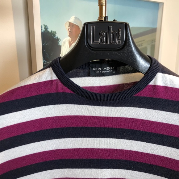 John Smedley Men's Sea Island Cotton Knit T-Shirt - Medium - Picture 2 of 3